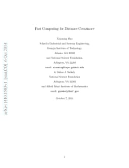 Fast Computing for Distance Covariance