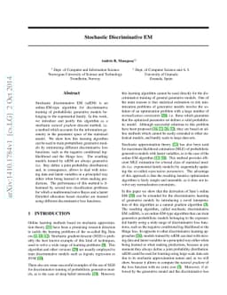Stochastic Discriminative EM