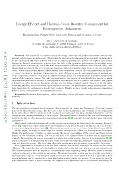 Energy-Efficient and Thermal-Aware Resource Management for Heterogeneous
  Datacenters