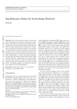 Tag Relevance Fusion for Social Image Retrieval