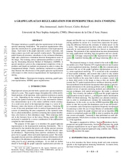 A graph Laplacian regularization for hyperspectral data unmixing
