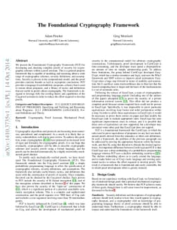 The Foundational Cryptography Framework