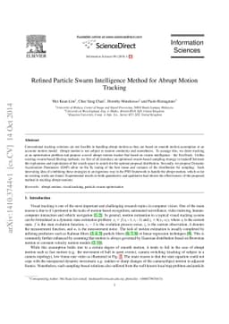 Refined Particle Swarm Intelligence Method for Abrupt Motion Tracking