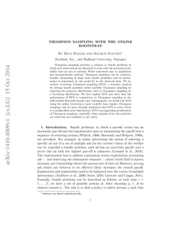 Thompson sampling with the online bootstrap