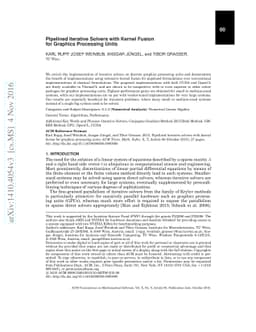 Pipelined Iterative Solvers with Kernel Fusion for Graphics Processing
  Units