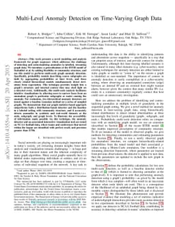 Multi-Level Anomaly Detection on Time-Varying Graph Data