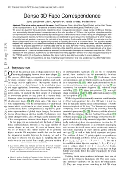 Dense 3D Face Correspondence
