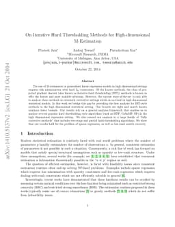 On Iterative Hard Thresholding Methods for High-dimensional M-Estimation
