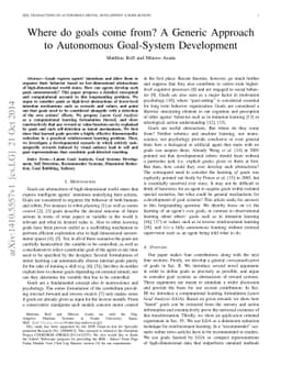 Where do goals come from? A Generic Approach to Autonomous Goal-System
  Development