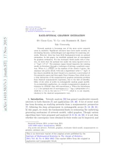 Rate-optimal graphon estimation