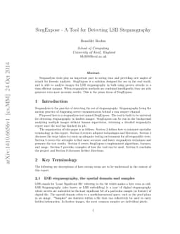 StegExpose - A Tool for Detecting LSB Steganography