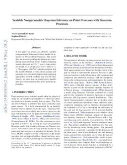 Scalable Nonparametric Bayesian Inference on Point Processes with
  Gaussian Processes