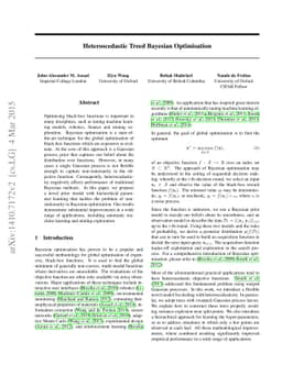 Heteroscedastic Treed Bayesian Optimisation