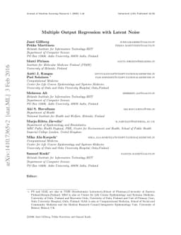 Multiple Output Regression with Latent Noise