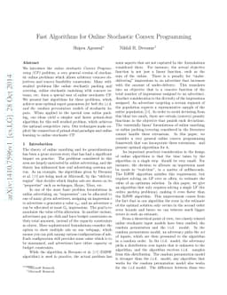 Fast Algorithms for Online Stochastic Convex Programming