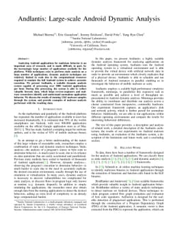 Andlantis: Large-scale Android Dynamic Analysis