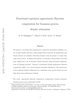 Functional regression approximate Bayesian computation for Gaussian
  process density estimation