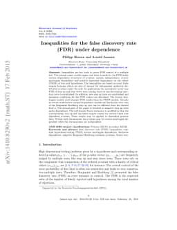 Inequalities for the false discovery rate (FDR) under dependence