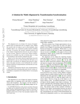 A Solution for Multi-Alignment by Transformation Synchronisation