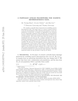 A Partially Linear Framework for Massive Heterogeneous Data