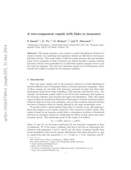 A two-component copula with links to insurance