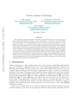 Greedy Subspace Clustering