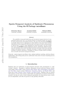 Spatio-Temporal Analysis of Epidemic Phenomena Using the R Package
  surveillance