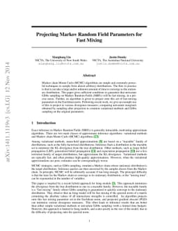 Projecting Markov Random Field Parameters for Fast Mixing
