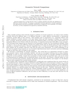 Geometric Network Comparison