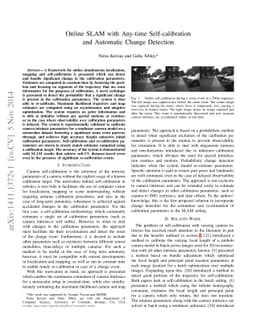 Online SLAM with Any-time Self-calibration and Automatic Change
  Detection