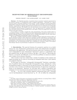Eigenvectors of Orthogonally Decomposable Functions
