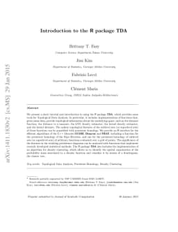 Introduction to the R package TDA