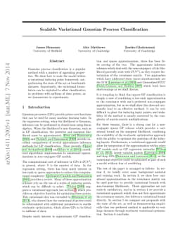 Scalable Variational Gaussian Process Classification
