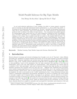 Model-Parallel Inference for Big Topic Models