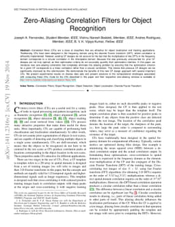 Zero-Aliasing Correlation Filters for Object Recognition