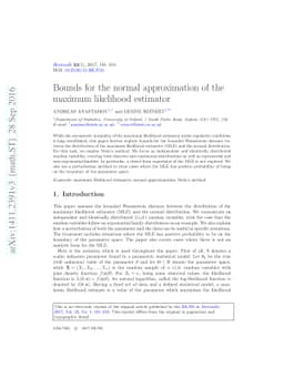 Bounds for the normal approximation of the maximum likelihood estimator