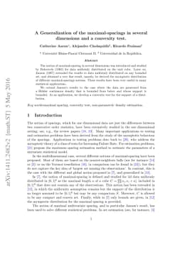 A Generalization of the maximal-spacings in several dimensions and a
  convexity test