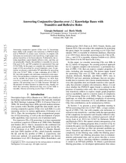 Answering Conjunctive Queries over $\mathcal{EL}$ Knowledge Bases with
  Transitive and Reflexive Roles