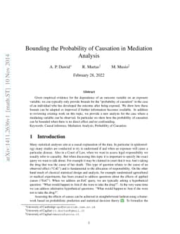 Bounding the Probability of Causation in Mediation Analysis