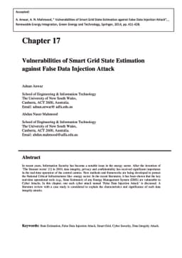 Vulnerabilities of Smart Grid State Estimation against False Data
  Injection Attack
