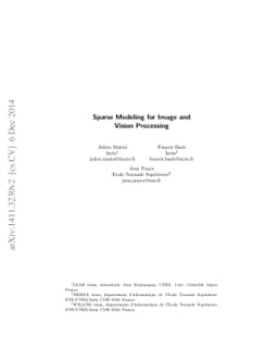 Sparse Modeling for Image and Vision Processing