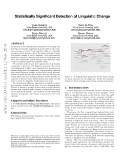 Statistically Significant Detection of Linguistic Change
