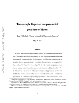 Two-sample Bayesian nonparametric goodness-of-fit test