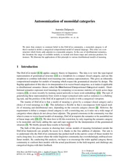 Autonomization of Monoidal Categories
