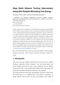 Deep Belief Network Training Improvement Using Elite Samples Minimizing
  Free Energy