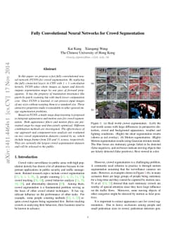 Fully Convolutional Neural Networks for Crowd Segmentation
