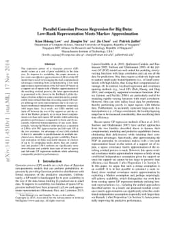 Parallel Gaussian Process Regression for Big Data: Low-Rank
  Representation Meets Markov Approximation