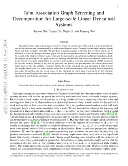Joint Association Graph Screening and Decomposition for Large-scale
  Linear Dynamical Systems