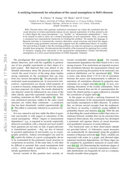 A unifying framework for relaxations of the causal assumptions in Bell's
  theorem