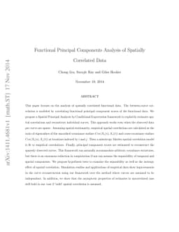 Functional Principal Components Analysis of Spatially Correlated Data